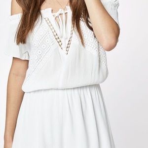 LA Hearts White Romper (Pacsun)